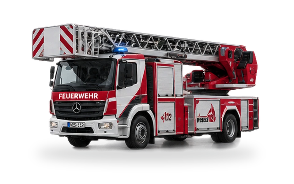 Illustrative Fahrzeugvisualisierung: Drehleiter
