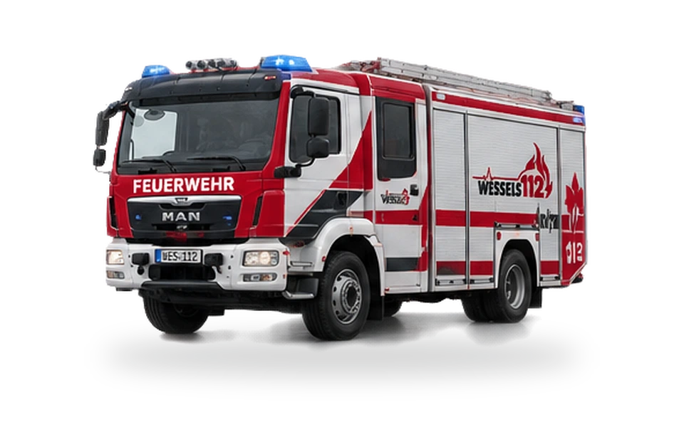 Löschfahrzeug – illustrative Fahrzeugvisualisierung